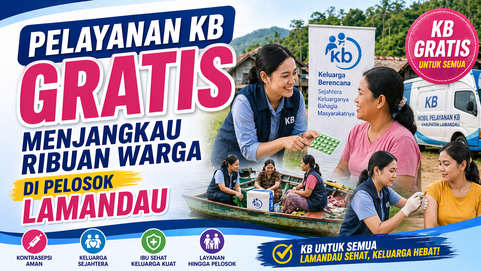Pelayanan KB Gratis Menjangkau Ribuan Warga di Pelosok Lamandau